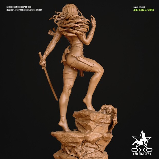 1:6 Psylocke Savage X-Men Fan Art UNPAINTED High Quality Garage Kit