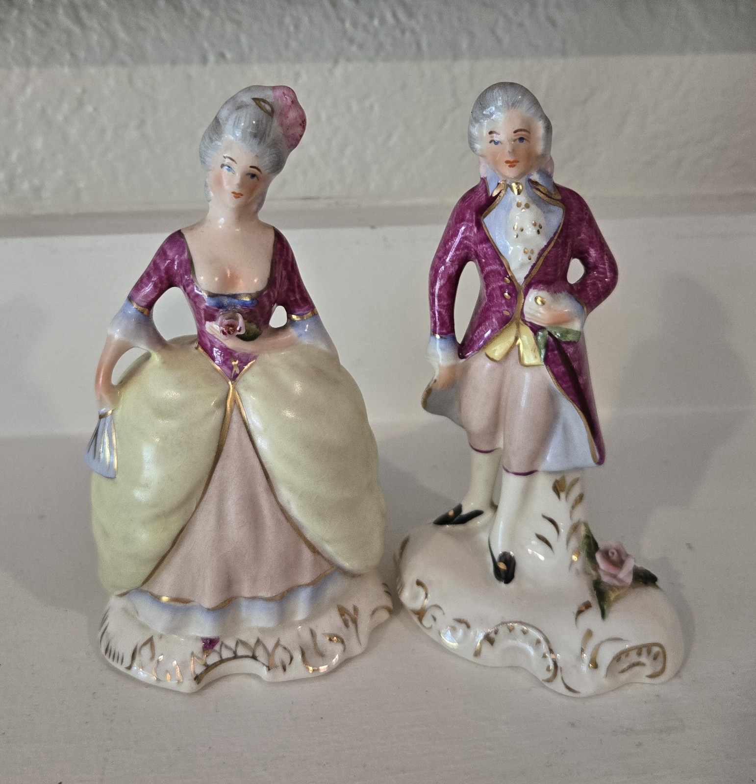 Vntg Victorian-Style Man & Woman Figurines by Coventry USA