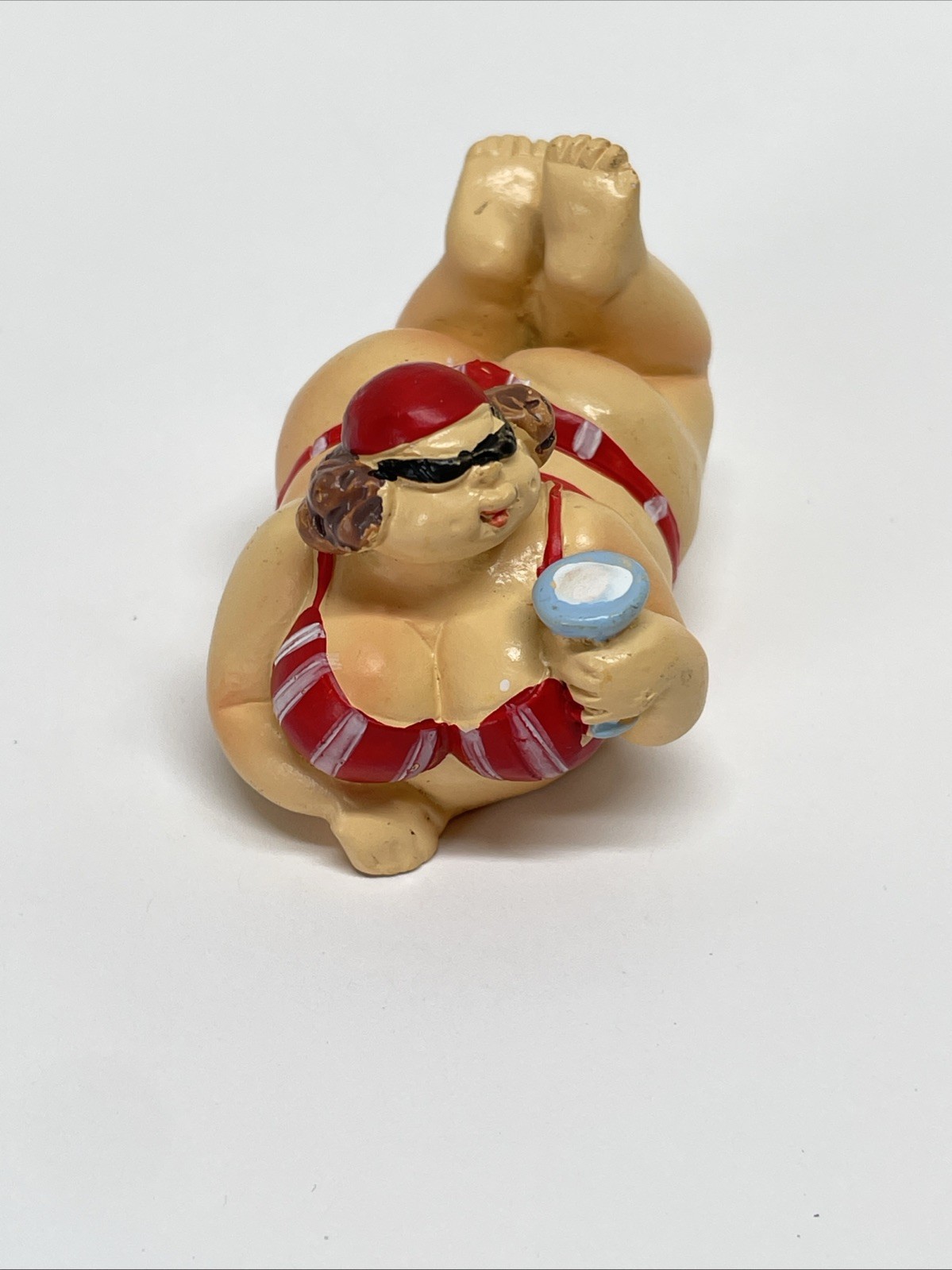 Beachcomber Resin Figurine Voluptuous Swim Suit Ladies Fun Novelty (Set Of 2)