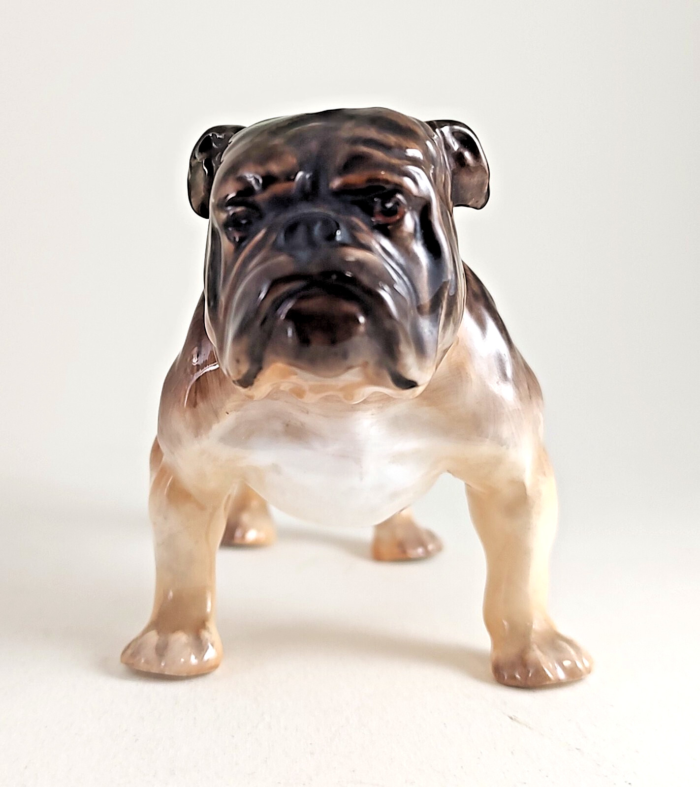 Vintage Royal Doulton Bone China Brindle Bulldog HN 1044 – 5″ Long x 3.25″ High