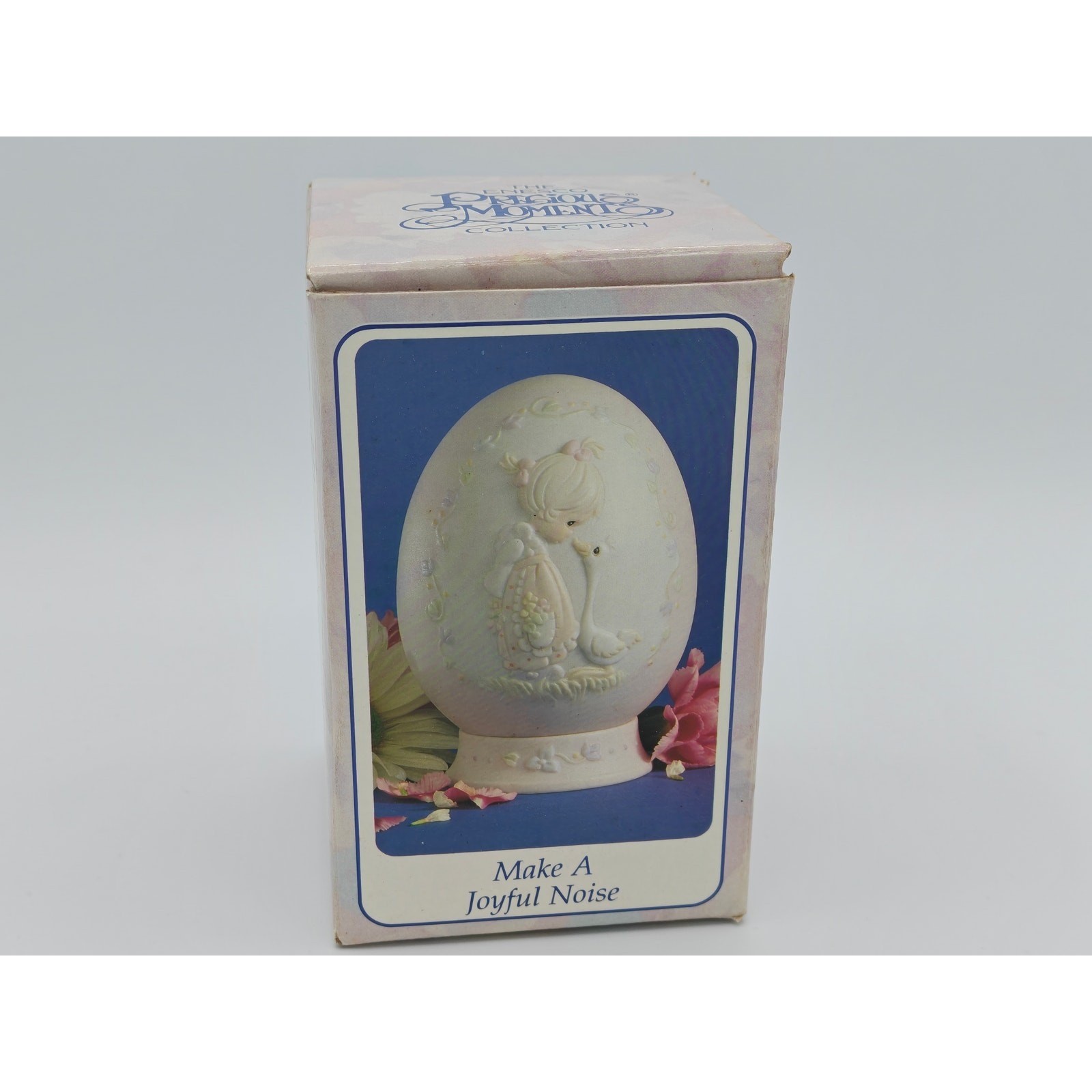 Precious Moments 1993 Easter Egg Figurine Make A Joyful Noise 528617 with Box