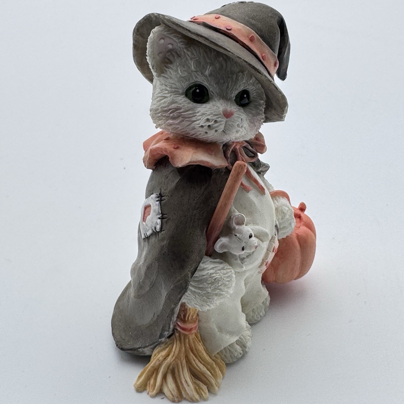 VTG Calico Kittens Bewitched With Friendship Priscilla H Halloween Witch Pumpkin