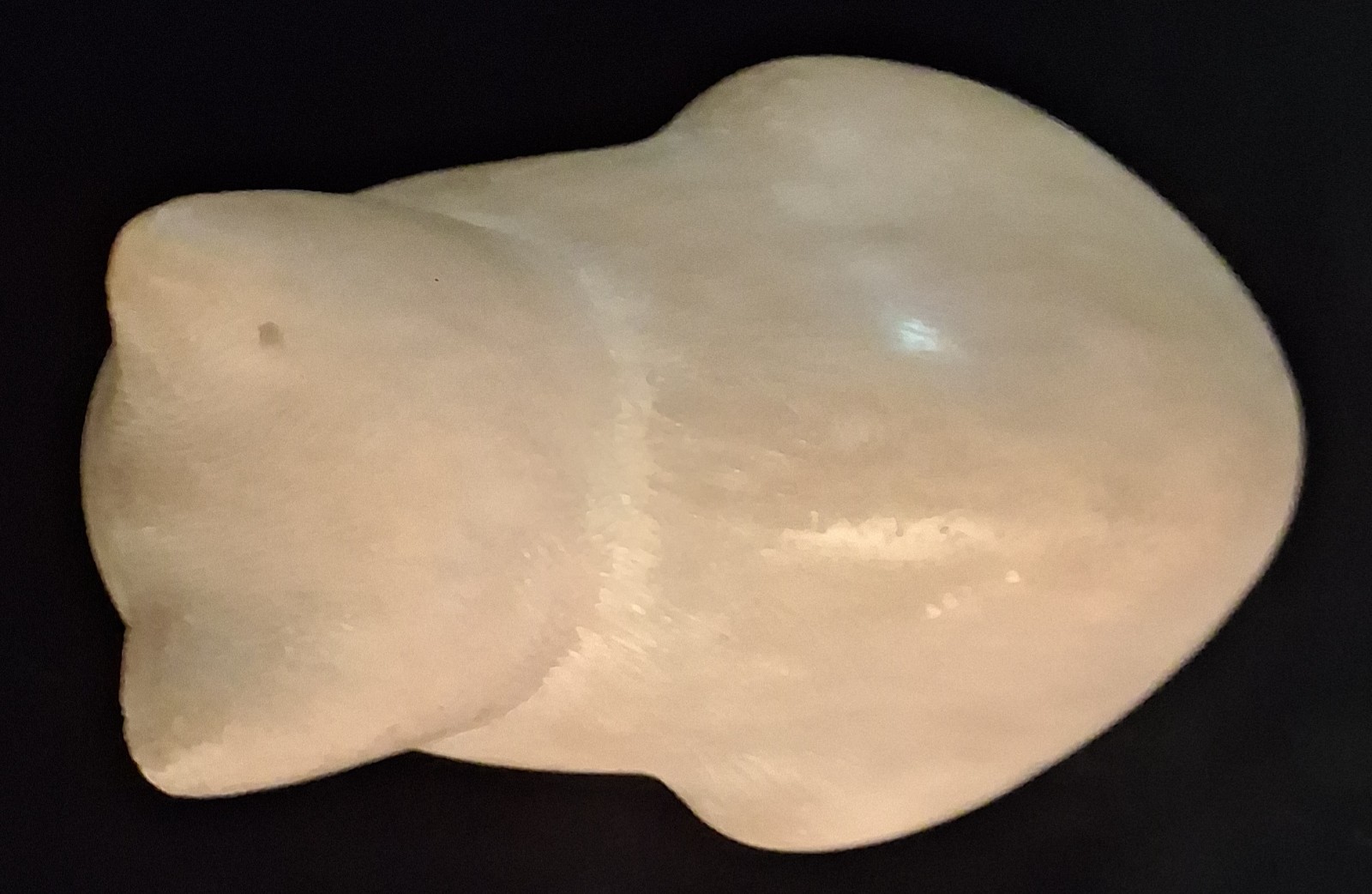Vintage Islay Grimes Sleeping Cat Sculpture Cast Stone Beige Mid Century Modern