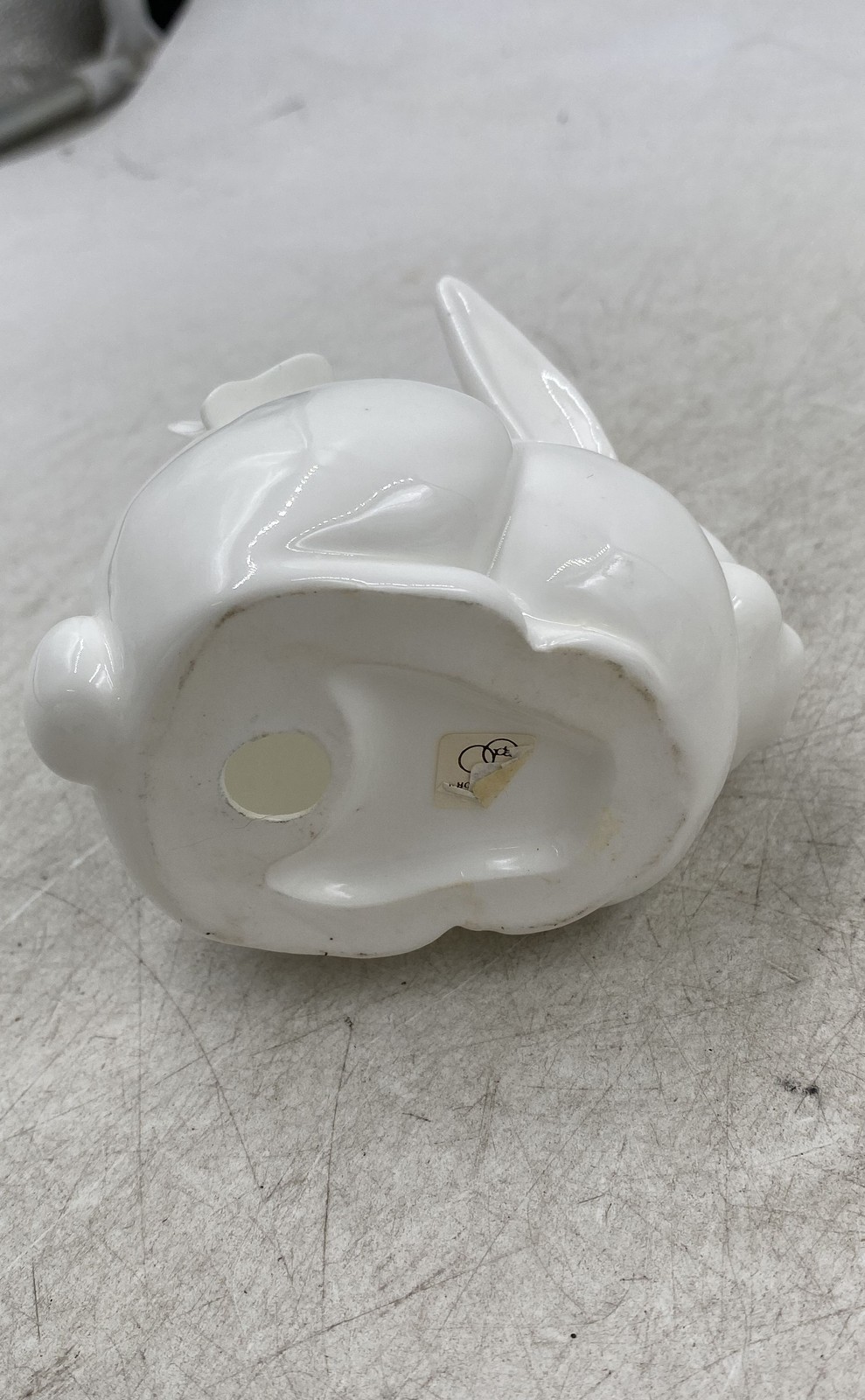 White Beige Cat Deer And Rabbit Ceramic Animal Figurines Lot Of 3