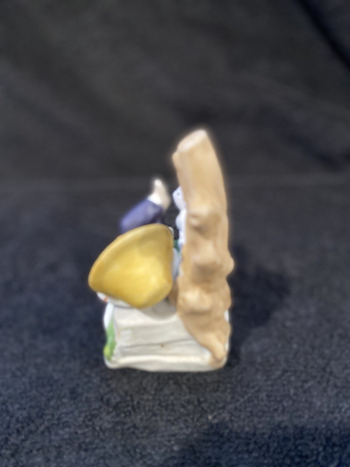 Young Farmer Boy Resting On Tree With Loyal Dog By His Side Figurine