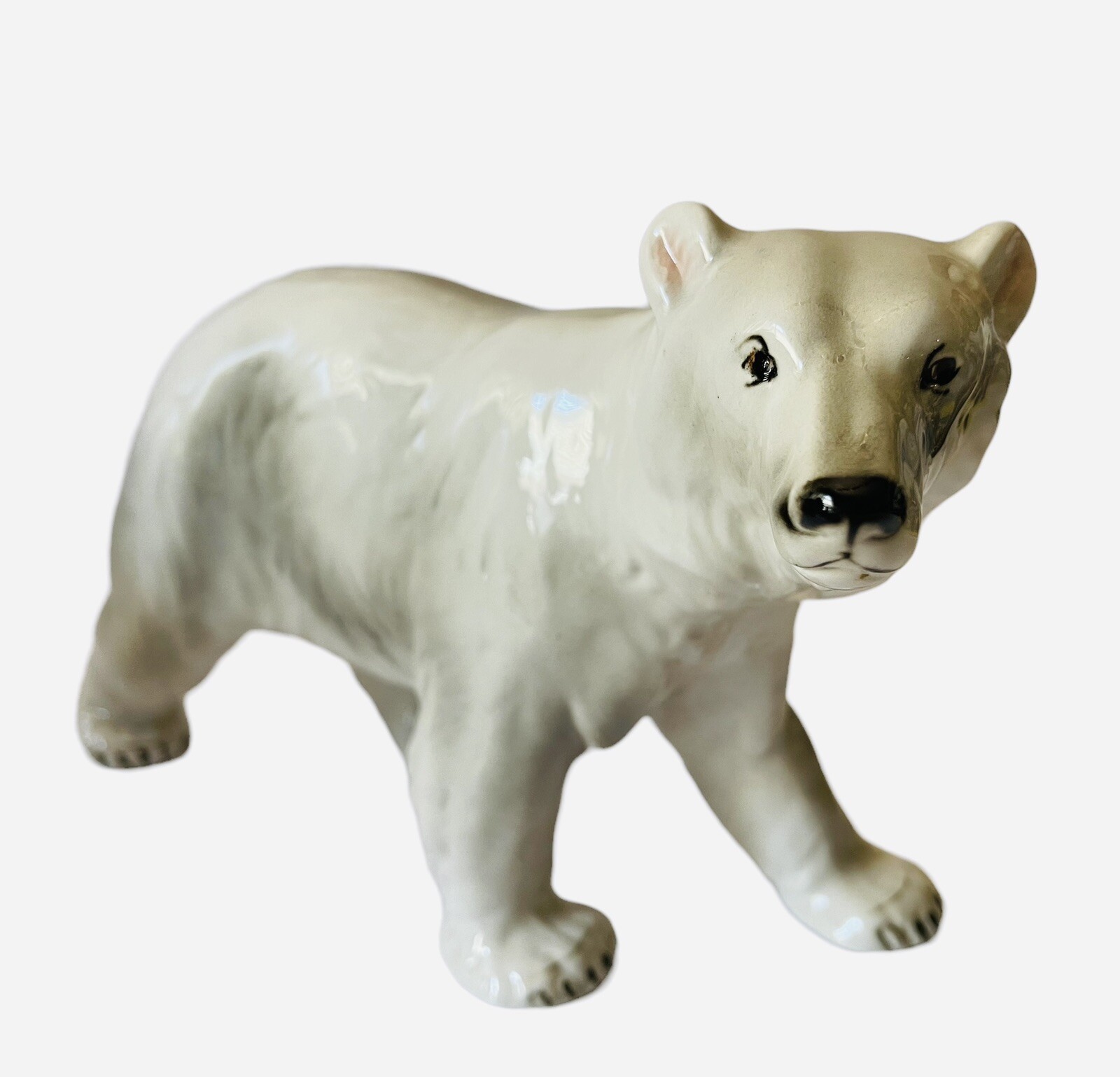 WIEN KERAMOS Polar Bear Vintage Large 12” Long Sculpture Vienna Austria Pottery