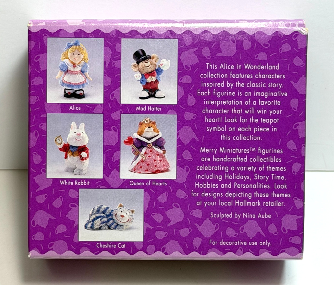 Vtg 1996 Hallmark Merry Miniatures Story Time Alice in Wonderland Set of 5