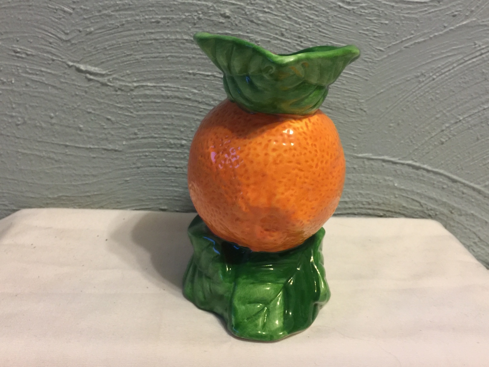 Orange Pitcher, Jay Wilfred Andrea by Sadek, 5 & 1/2 inches tall