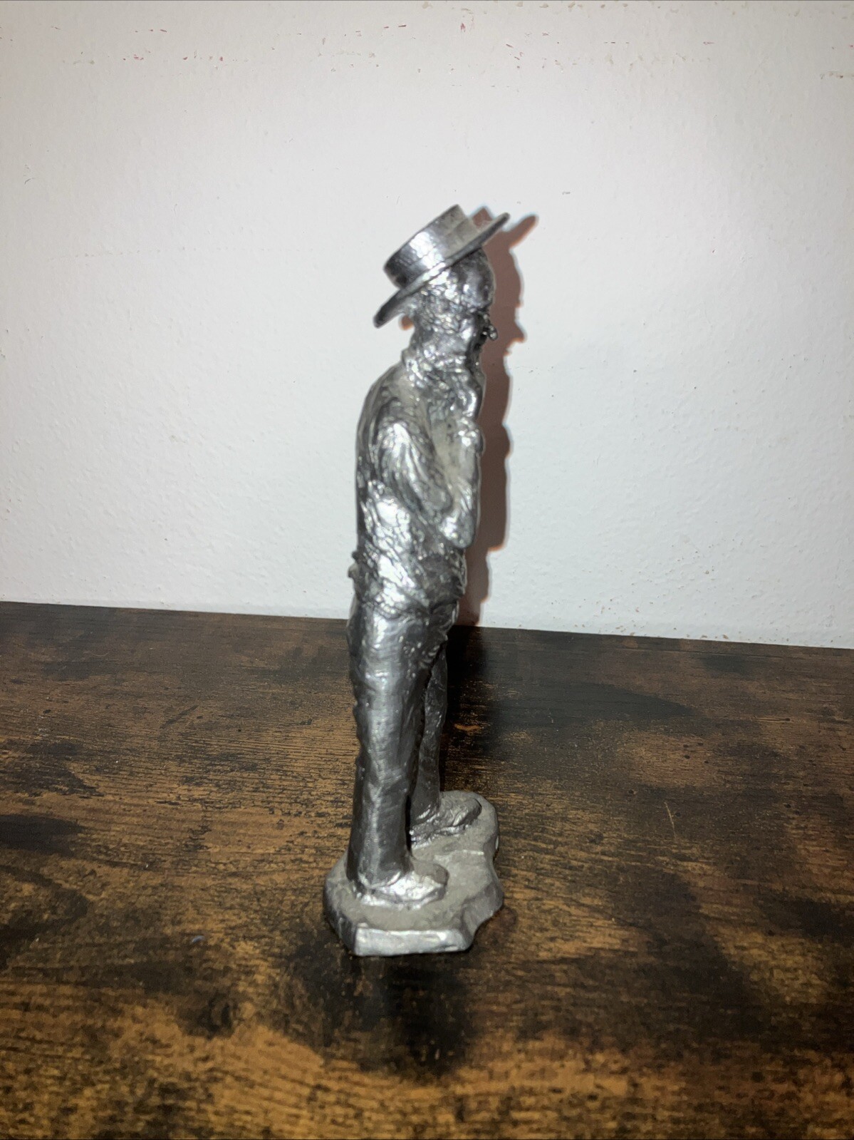Michael Ricker Thinking Man Pewter Figuirine 7 inches tall