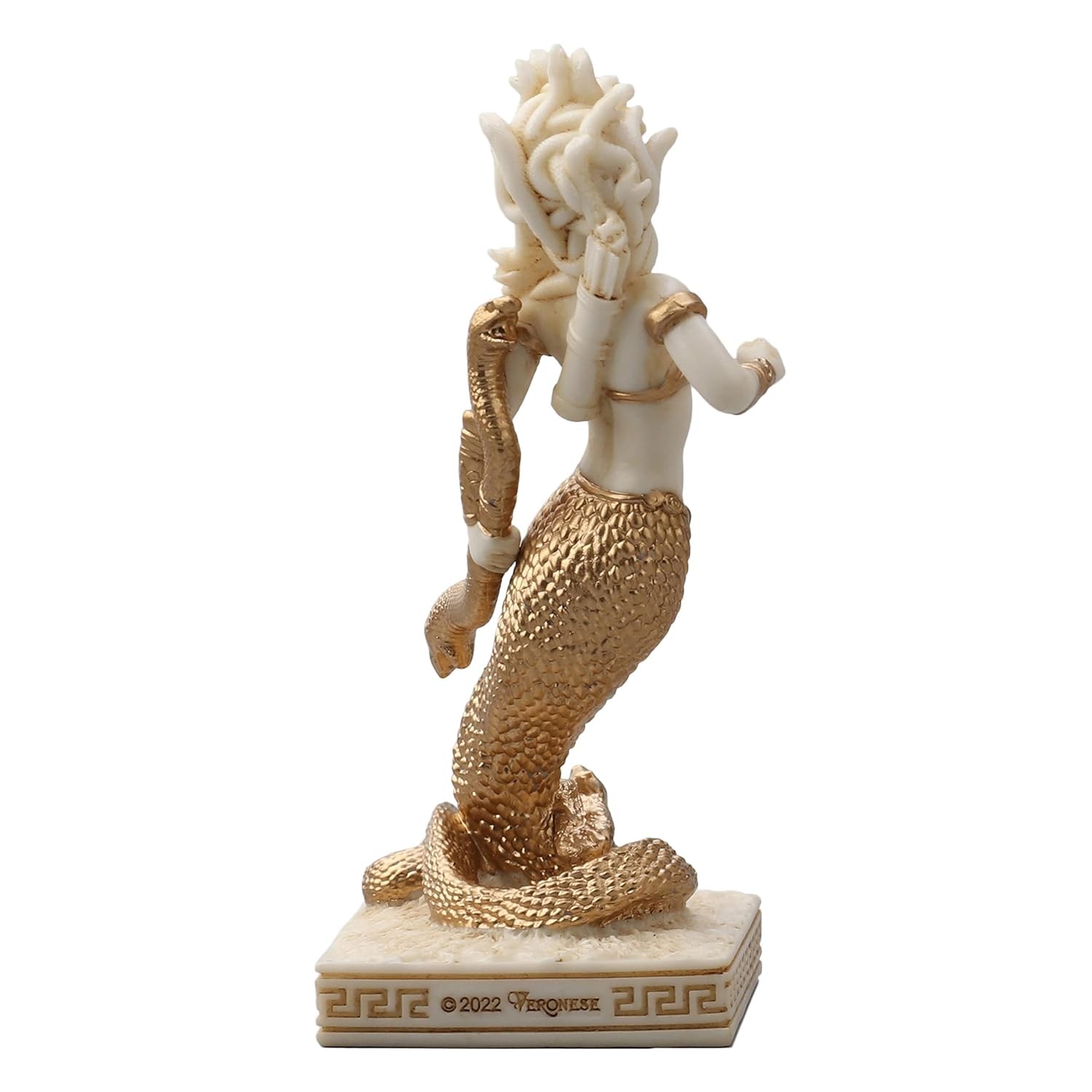 Veronese Design 3 1/2 Medusa The Gorgon Resin Miniature Figurine White Gold Fini