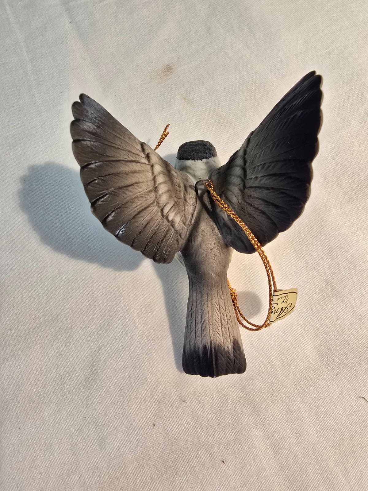 Vintage Andrea by Sadek Chickadee Bird Hanging Ornament Figurine Japan W/ Box