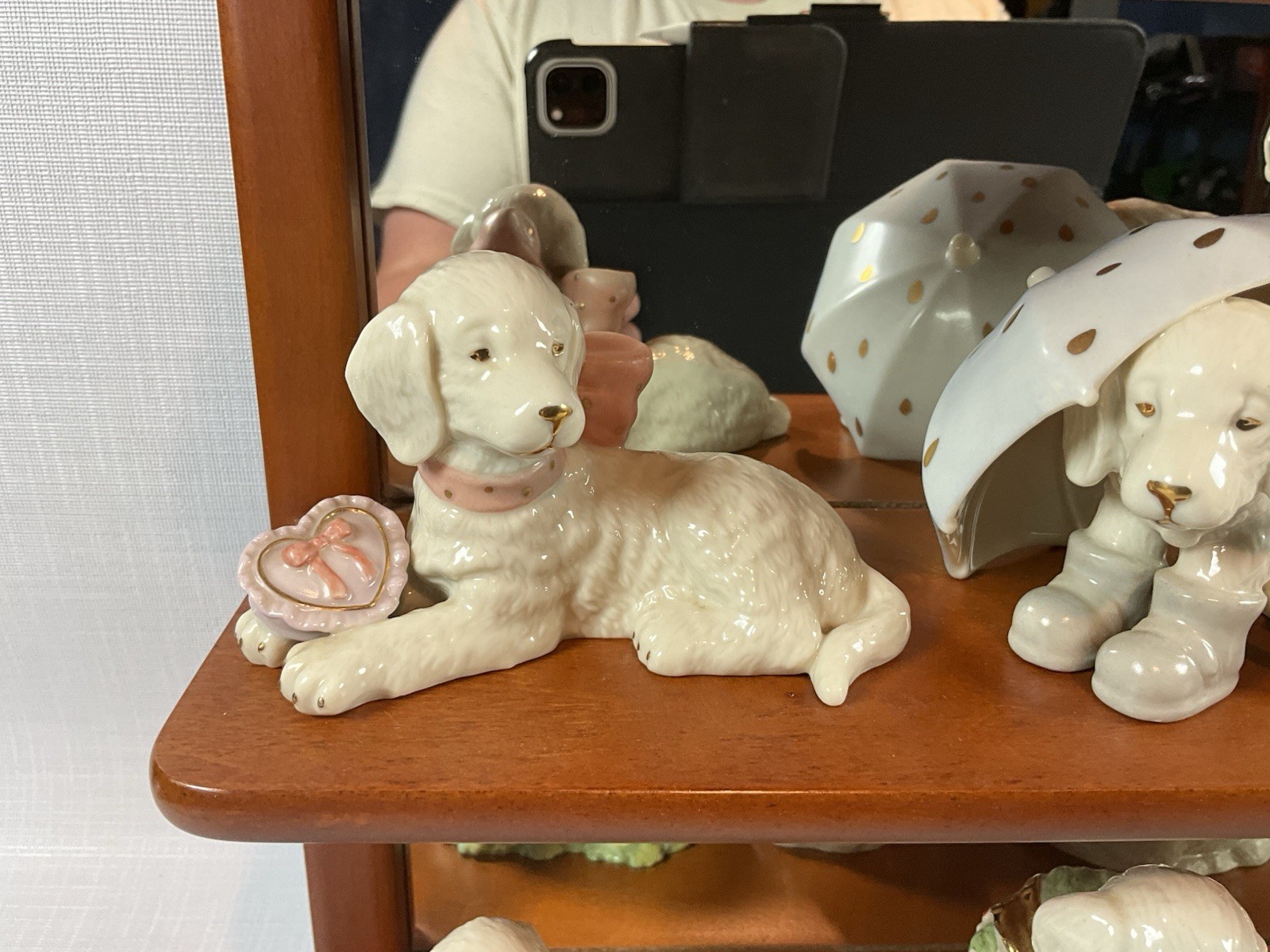 Lenox Golden Year Of Puppies Collection Complete With Shelf Display Excellent