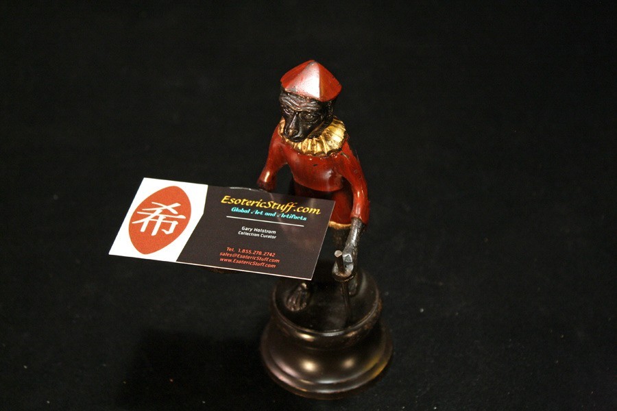 O7498 Vintage Maitland-Smith Monkey Holding Tray. Singerie. Statue Philippines