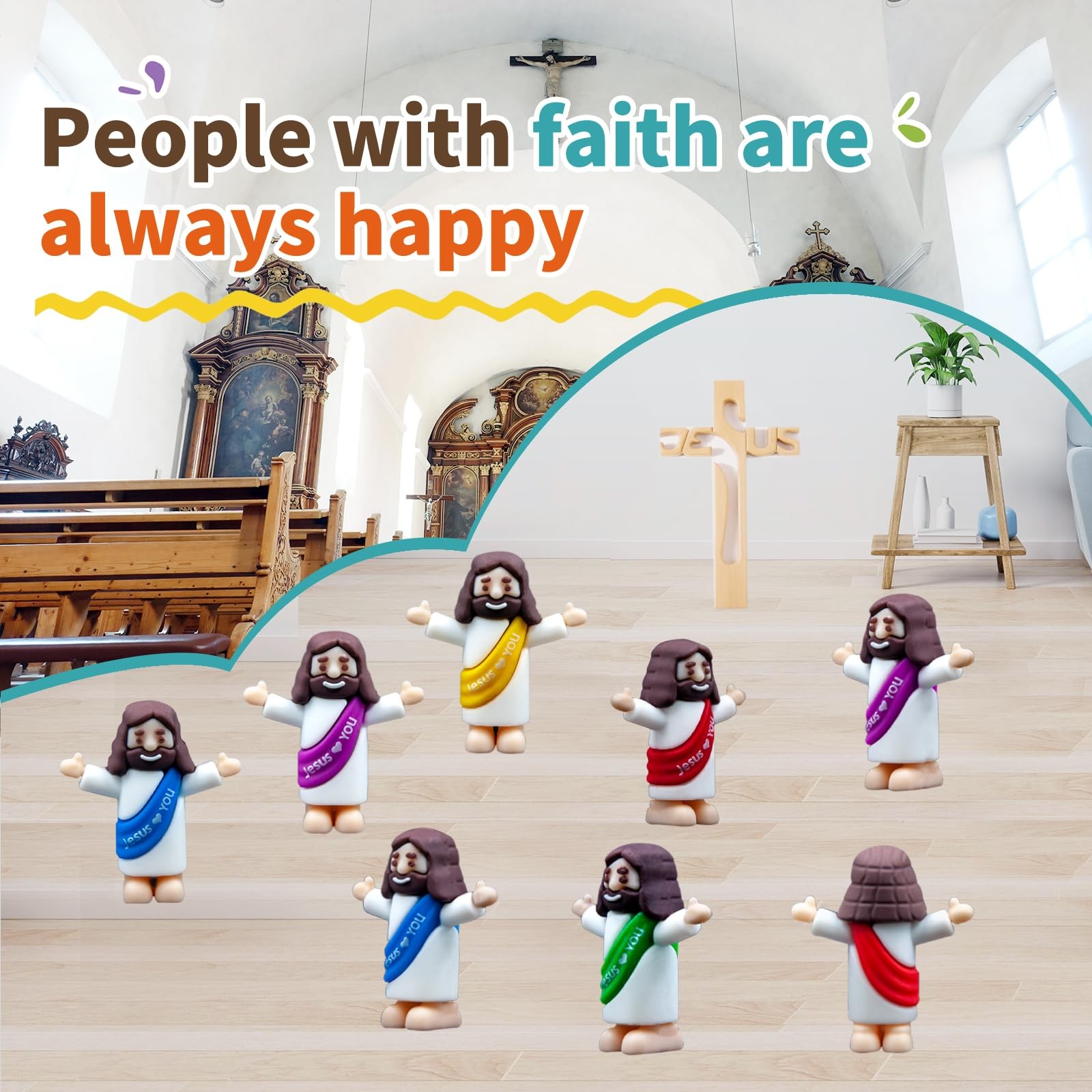 Little Jesus Figurines Mini Jesus Figures Pocket Jesus Religious Gifts for Ea…