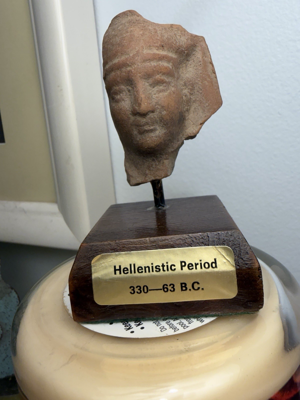 Hellenistic Period terra-cotta ￼Fragment face 330-63 B.C.