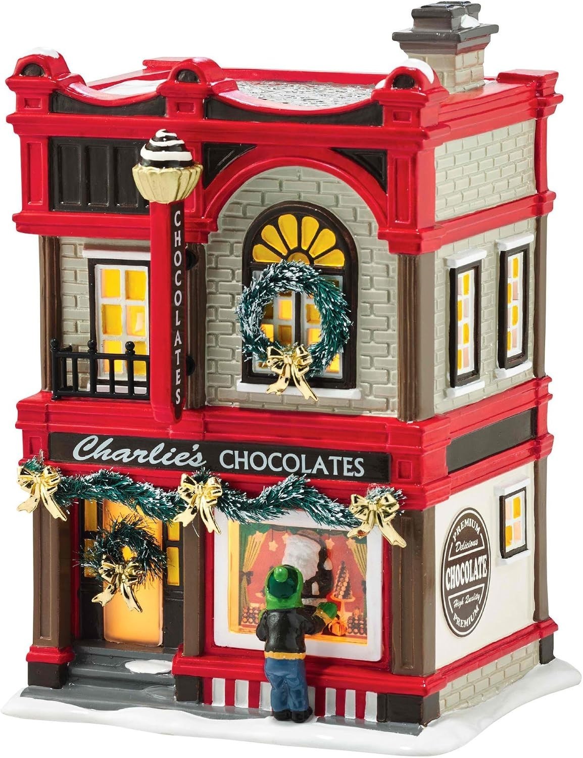 Department 56 Snow Village Charlie’s Chocolates Lit Building 4054972 NEW T