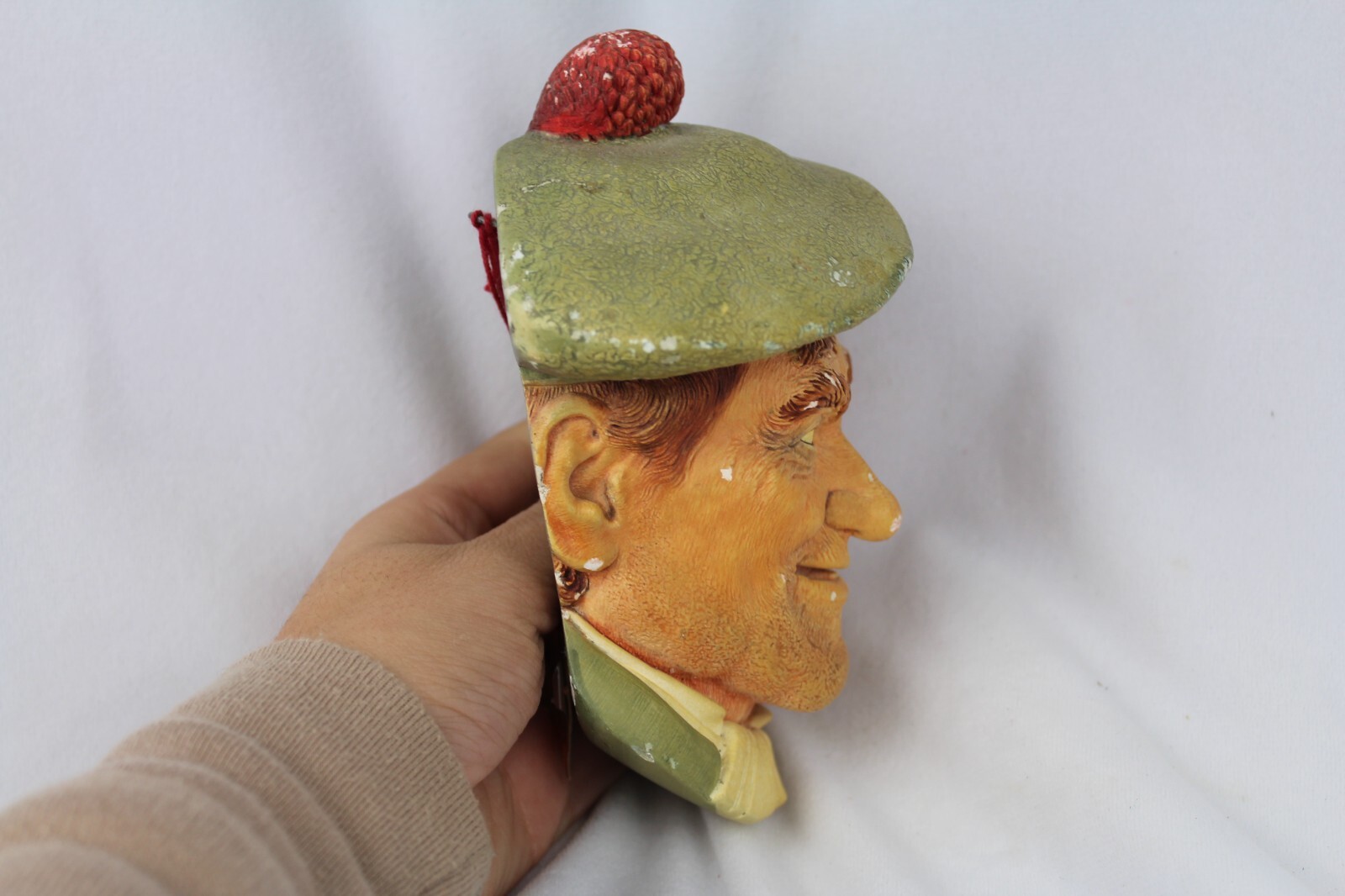 Vintage Bossons Head Jock Scotsman Chalkware Bar Wall Hanging Man Cave 1969 1960