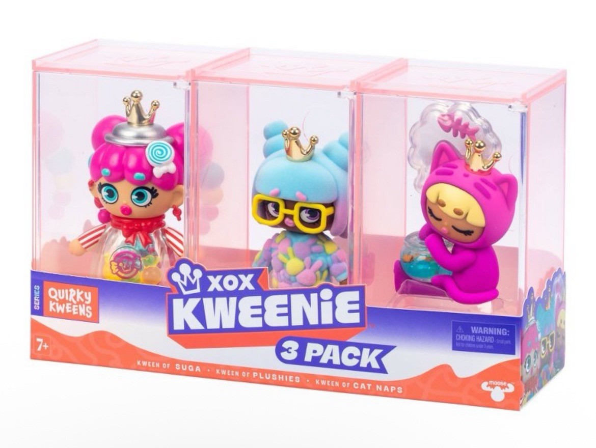 XOX Kweenie Quirky 3pk, 4 Inch/Approx 10cm Tall Figurines New