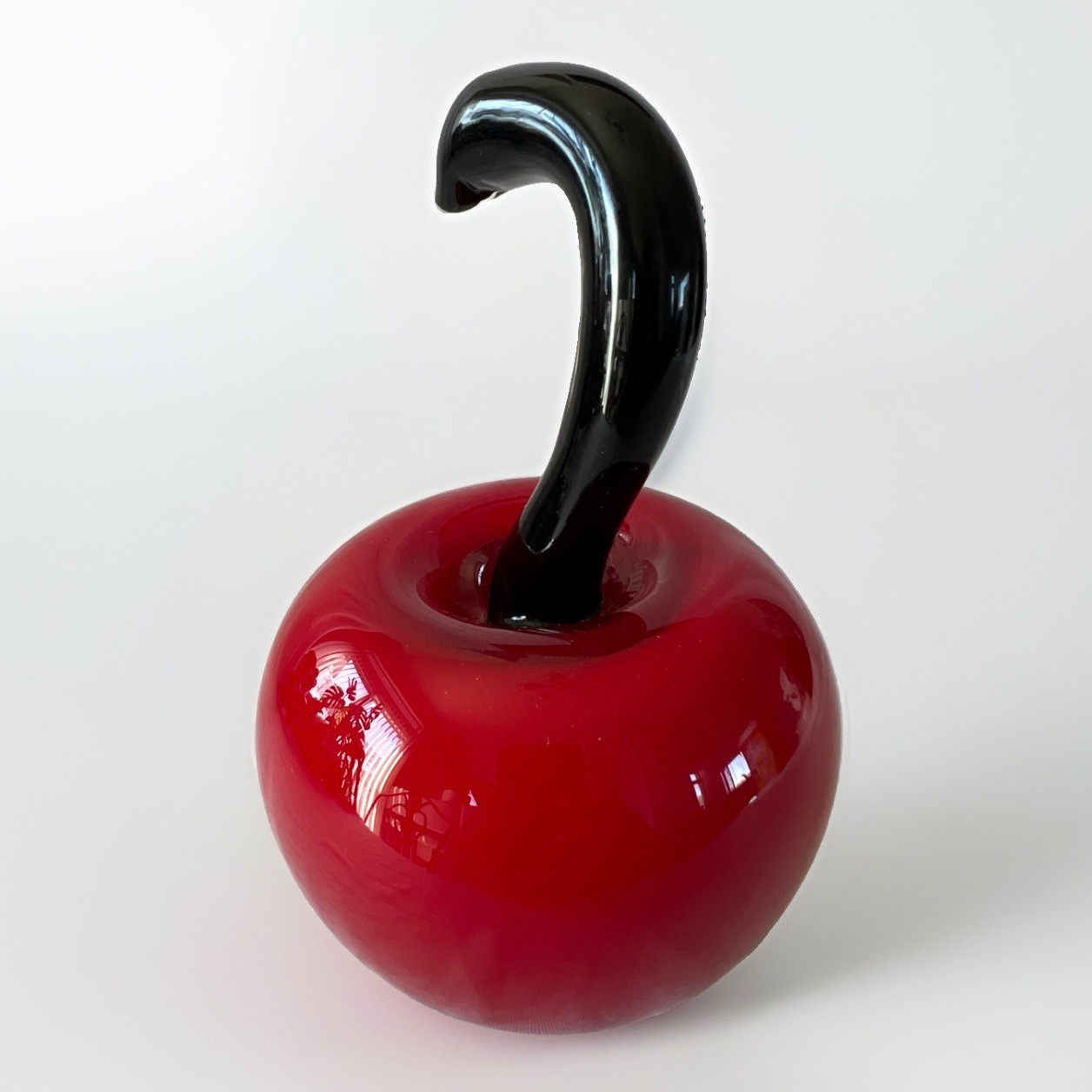 Lenox Art Glass Cherry Figurine 7.5” American By Design Red w/ Original Box