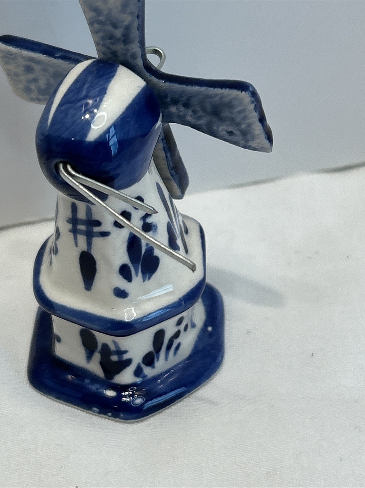 Delft 5 Items Thimble, Basket, Tea Bag Rest, Windmill,Plate Vintage Holland Blue