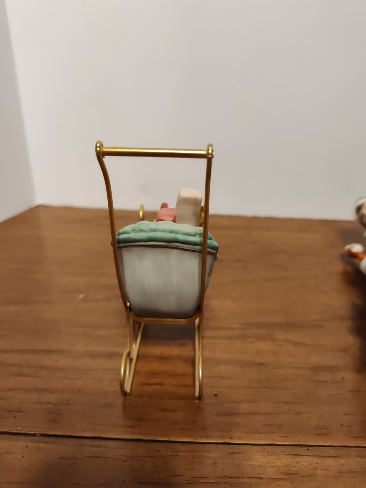 Vintage 2003 Avon Mrs. Albee Award Christmas Porcelain Figurine, & Sleigh