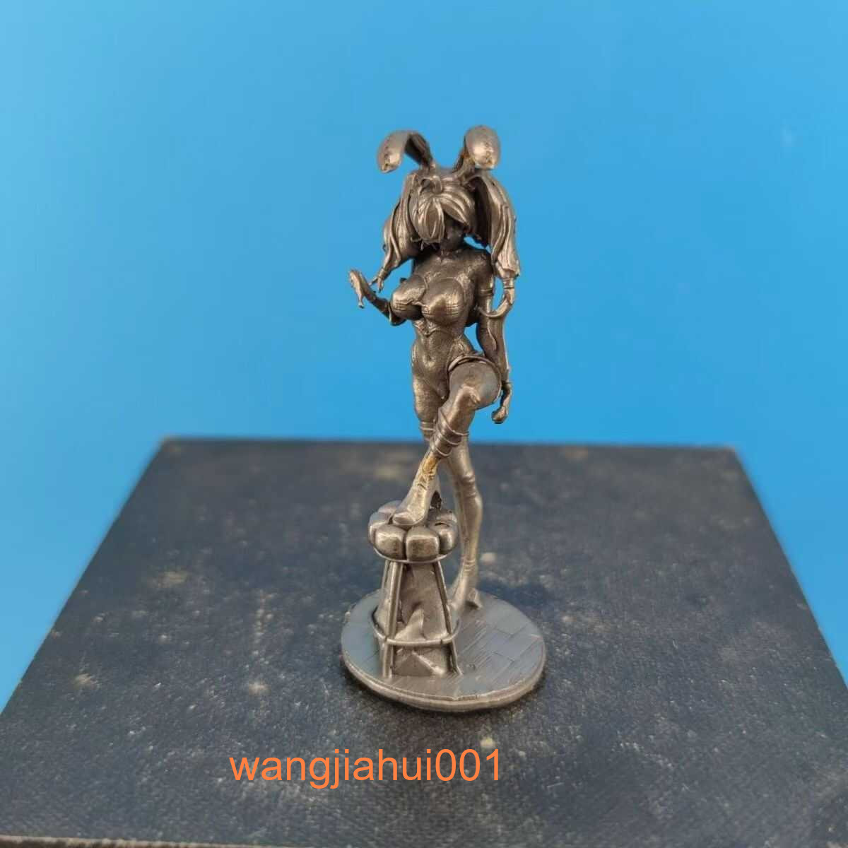 2.5inch Black Brass GK Bunny Girl Miss Mannequin Model Statue