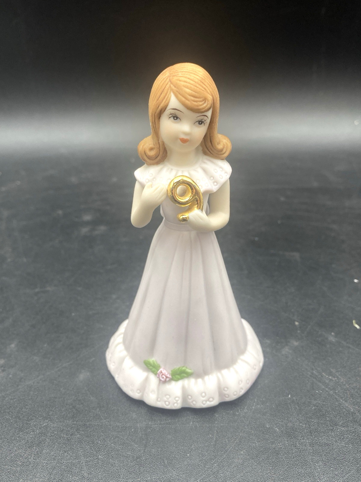 1982 Growing Up Birthday Girls 9 YEARS OLD Red Brown Hair Enesco