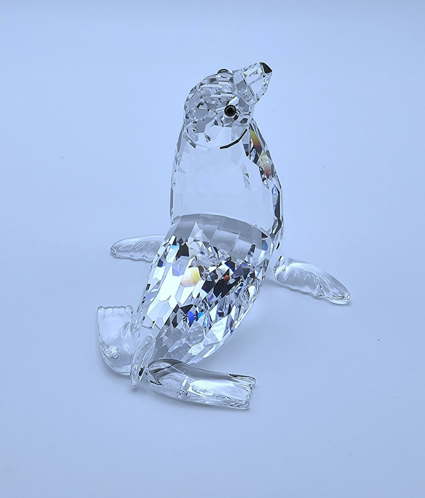 🌊 Swarovski Crystal 2005 “Aquatic Worlds”, Mother Sea Lion Figurine, Amber, NIB