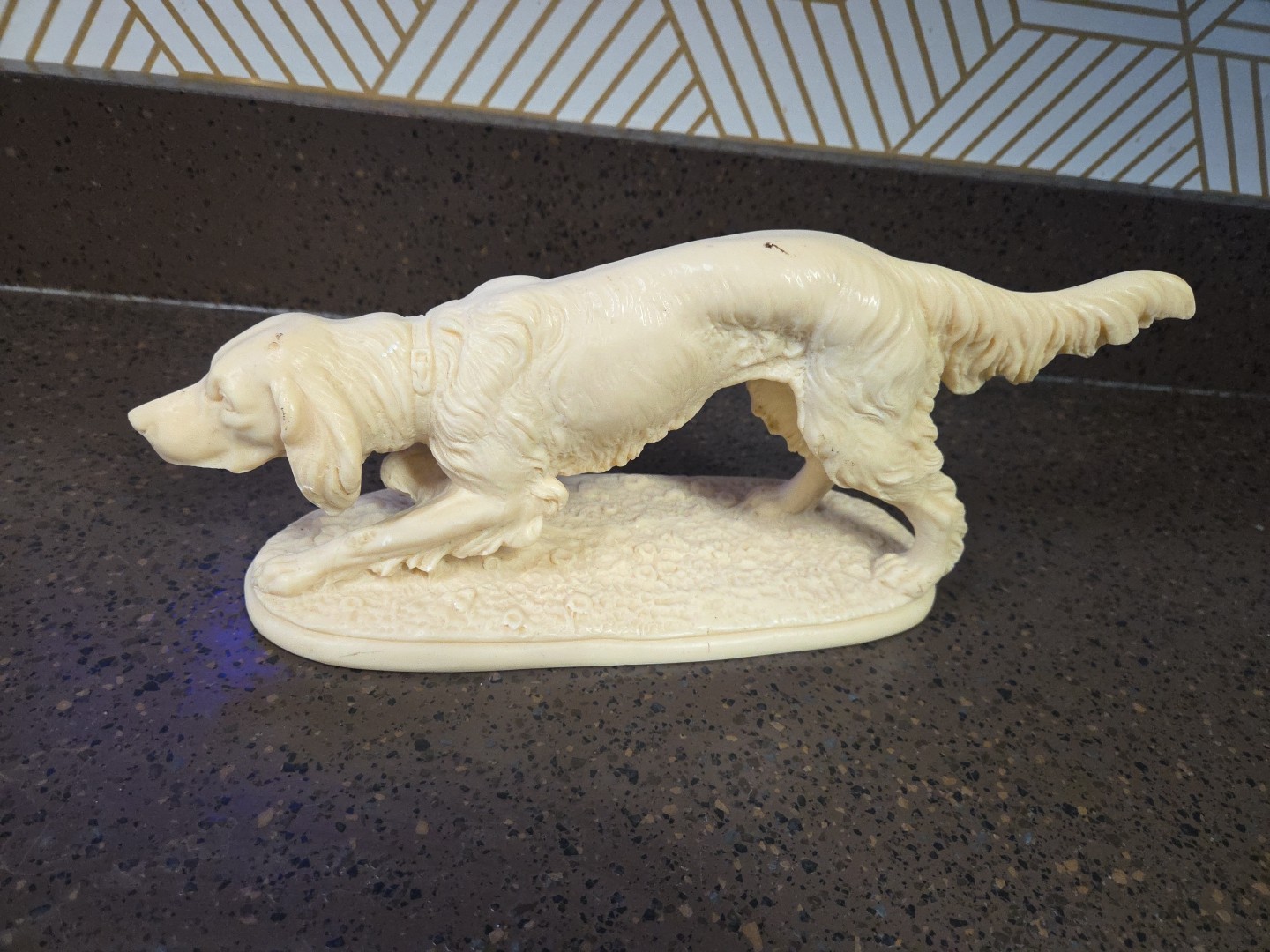 Vintage A.Santini Hunting DogFigurine Setter Spaniel Golden Retriever-see Photos