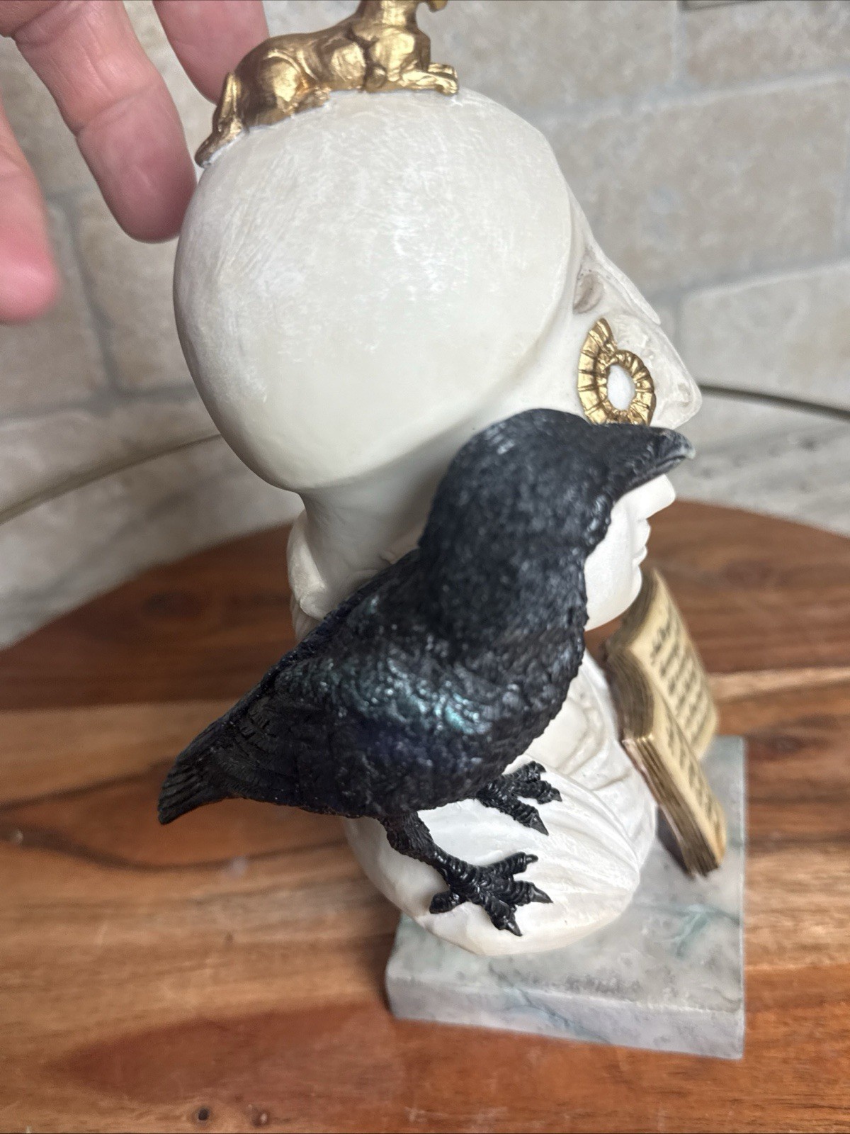 The Raven – Nevermore On Pallas Athena Bust Polystone Figurine Home Decor