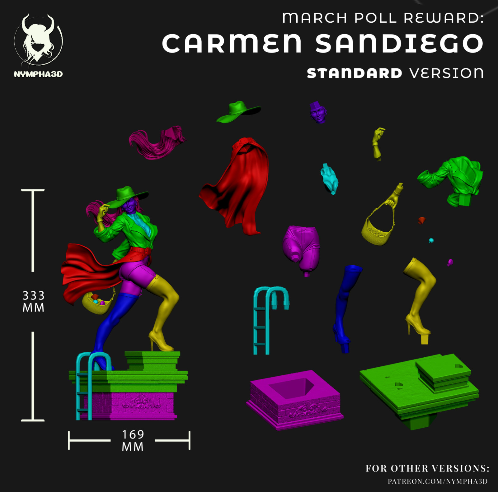 Carmen Sandiego | 1/6 Scale Resin Kit | Master Thief Edition (Unpainted)