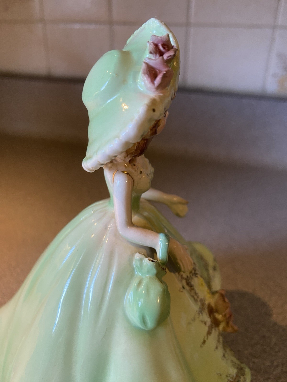 Vintage Josef Originals Porcelain Lady Music Box Figurine “ Come To The Cabaret”