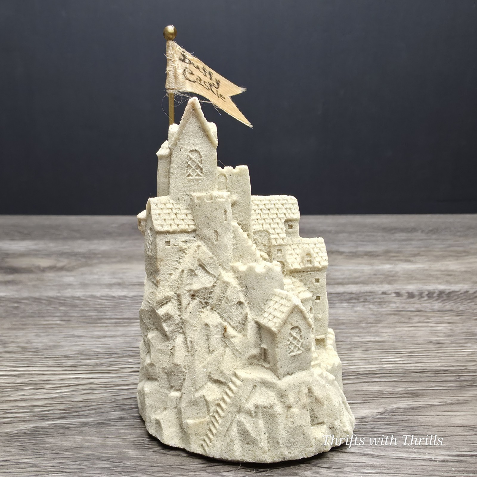 Vintage 1991 Mr. Sandman Sandcastle Sculpture – Real Sand 4.5″ – Duffy Castle