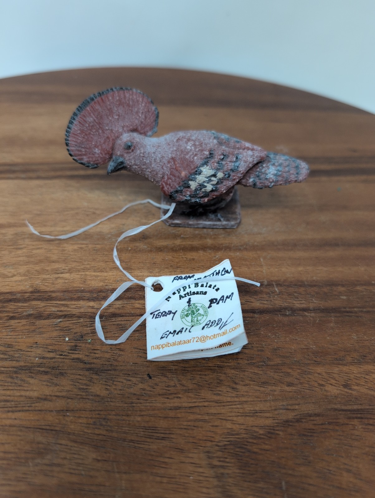 Small Cock Of The Walk Bird Figurine Macushi Artisan From Balata