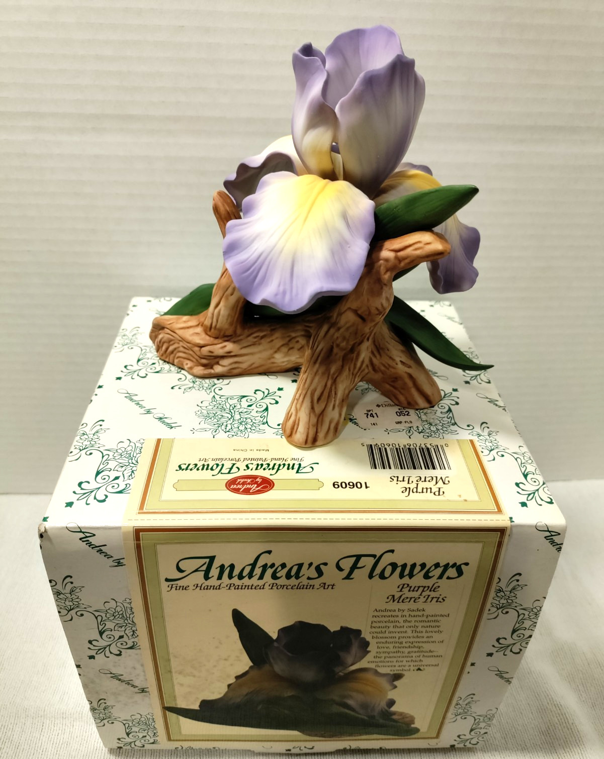 Andrea By Sadek Purple Mere Iris With Original Box #10609