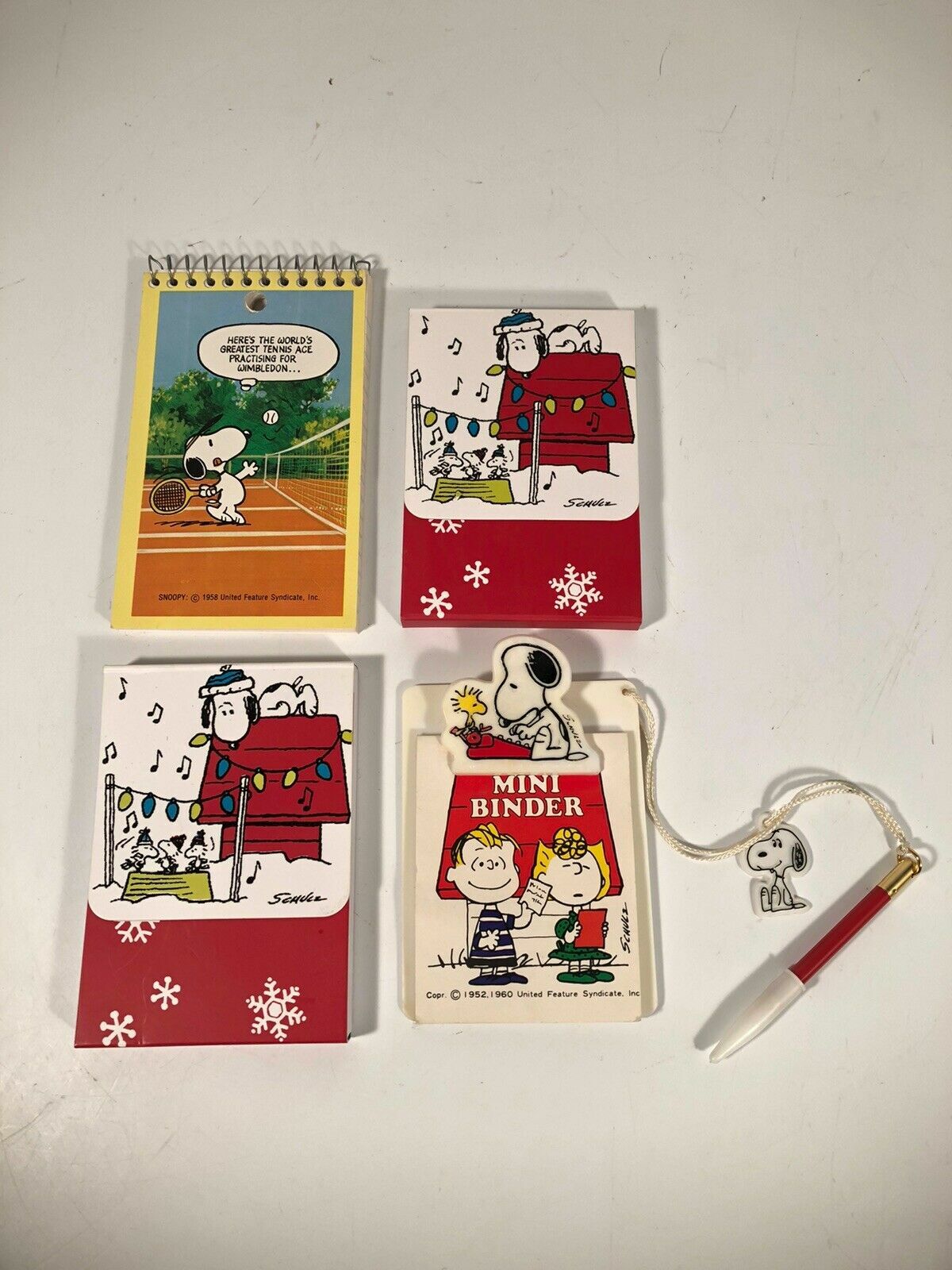 Peanuts Vintage Memo Pad Snoopy Writing Paper Woodstock Linus Wimbledon Hallmark