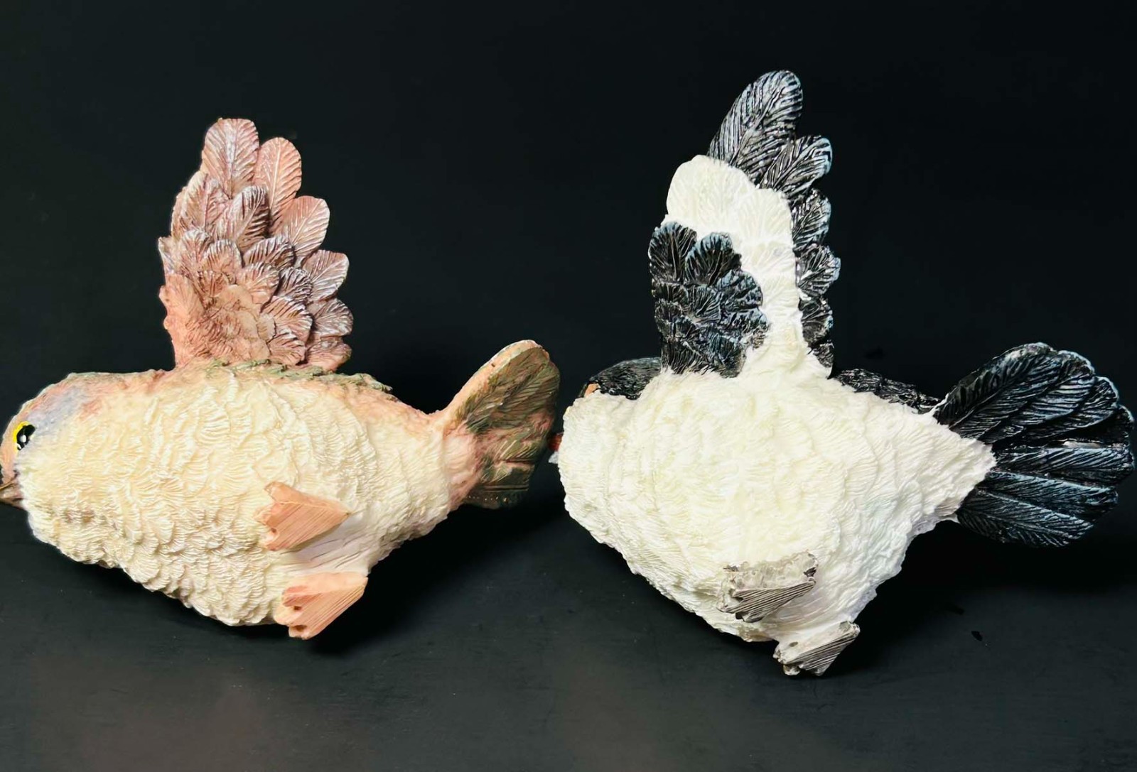 Vintage Resin Baby Bird Figurines Set of 2 Sparrow Finch Songbirds 2.5”
