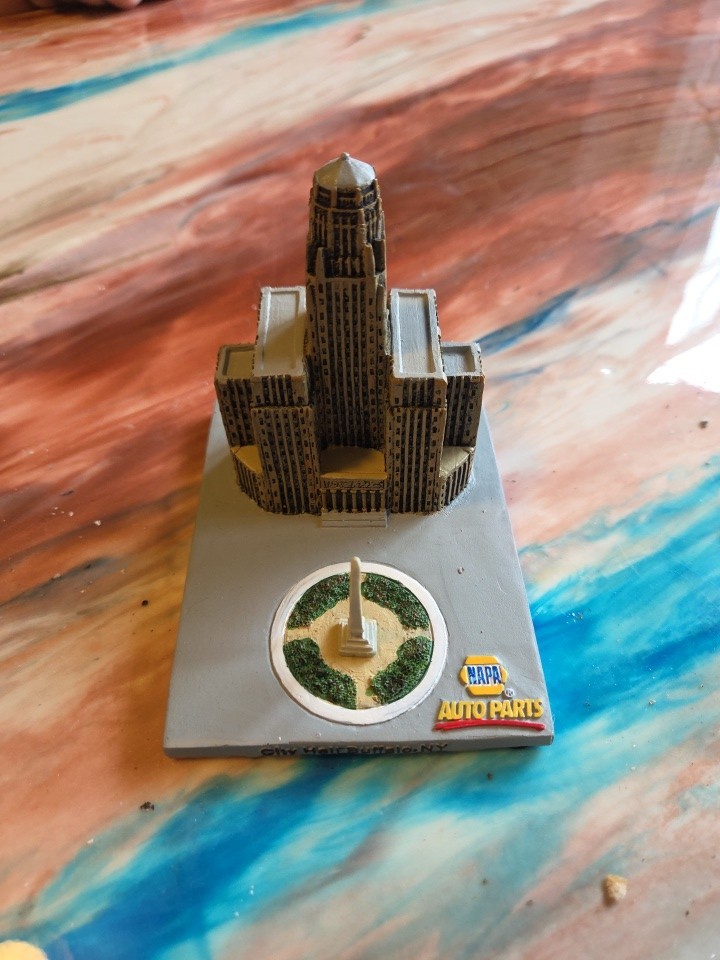 NTS Marketing Promotions Buffalo NY City Hall Ceramic Sculpture Painted Napa