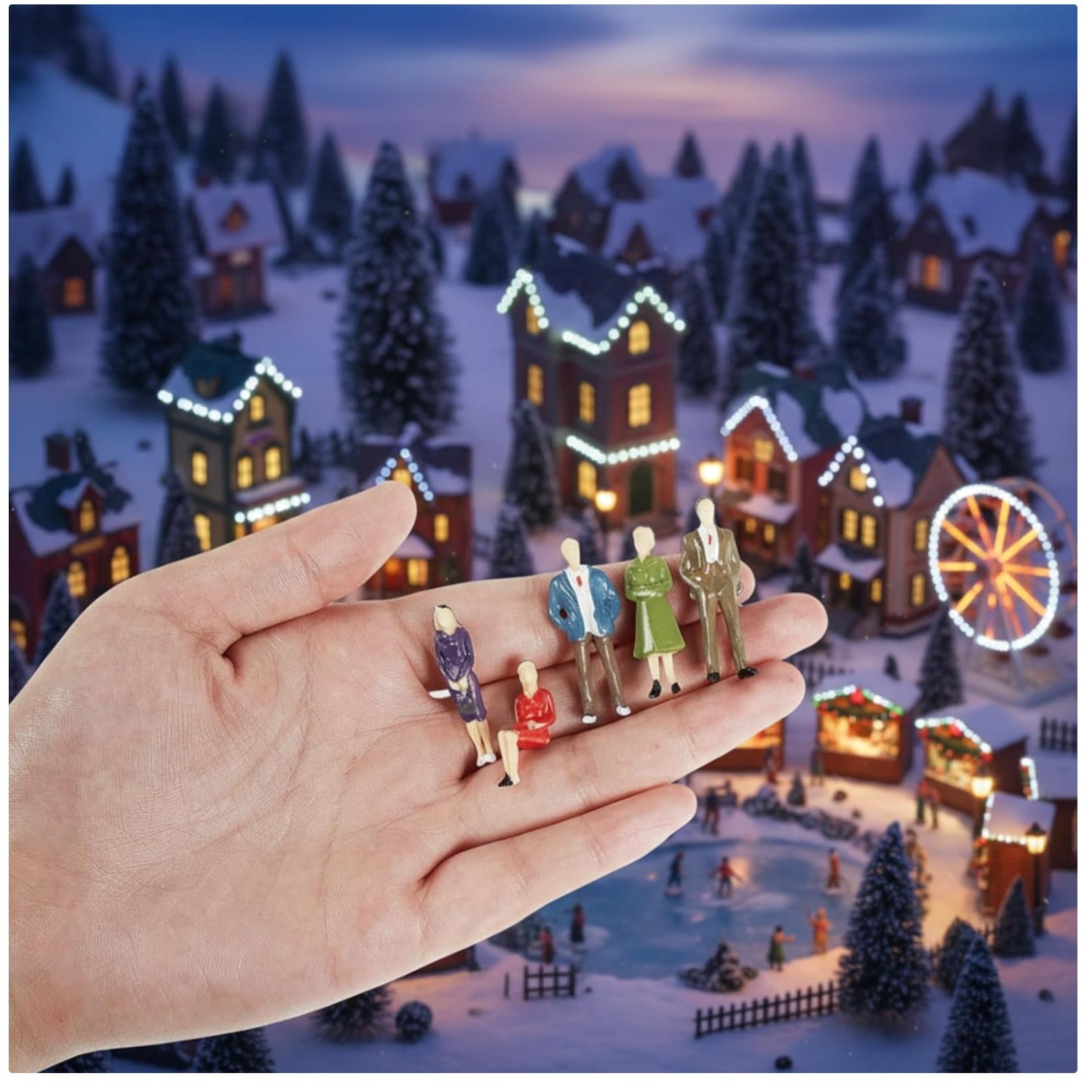 80 Pcs Mini People Figurines 1:50 Scale Model Trains