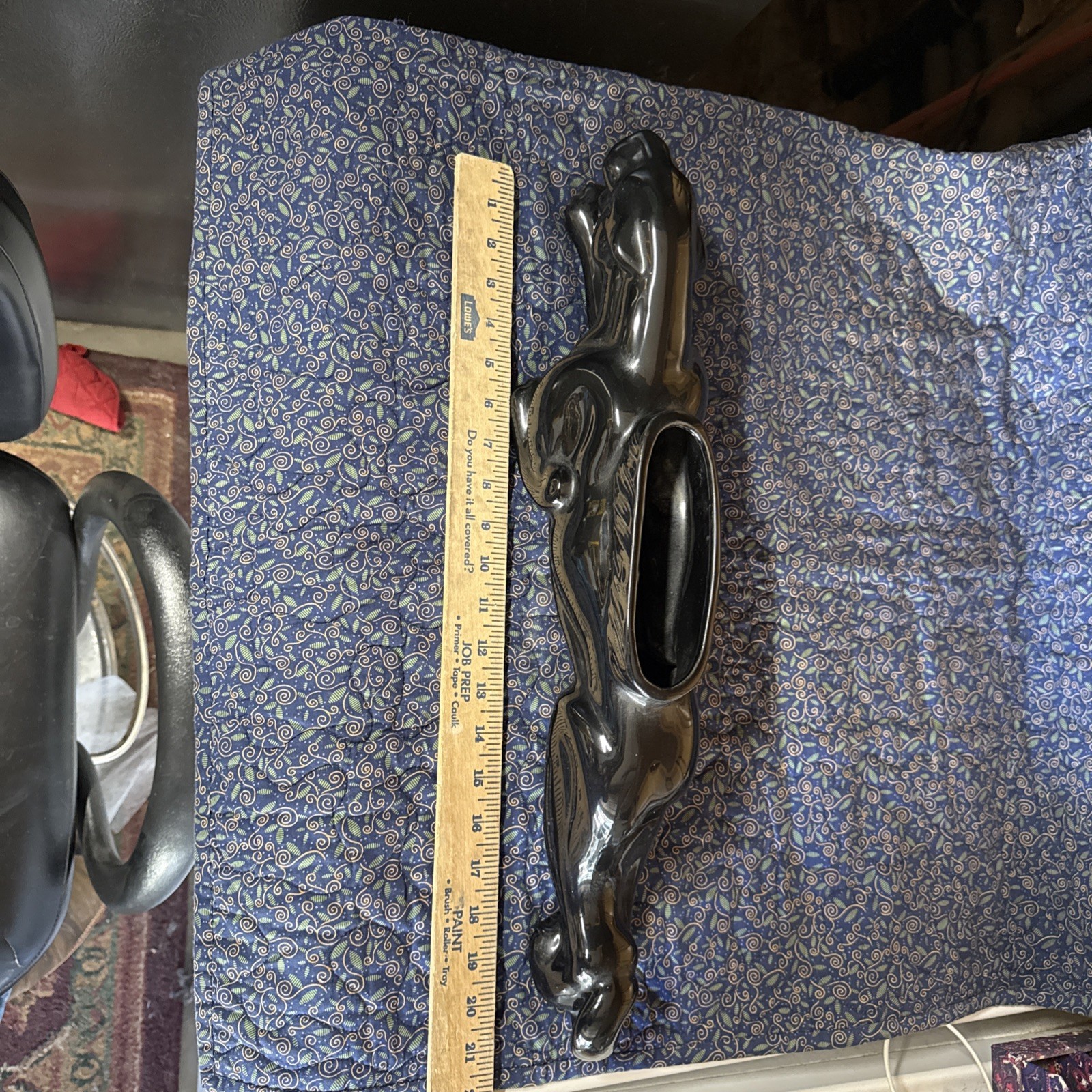 Vintage MCM Stalking 1953 Black Panther 21” Royal Art Deco Prowling