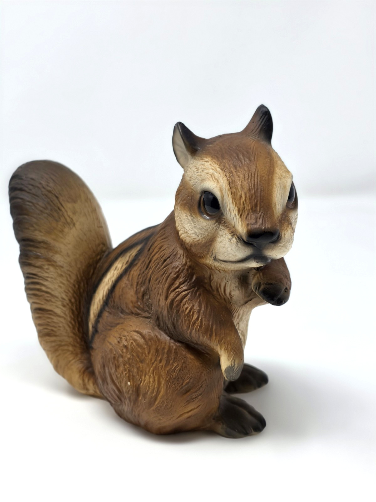 Vintage UCGC Japan Ceramic Chipmunk Figurine Eating Acorn Woodland Animal Decor