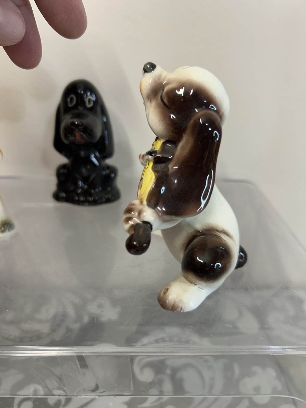 Lot Of 4 Vintage Dogs Figurines Japan And Hong Kong None Are Perfect But Good