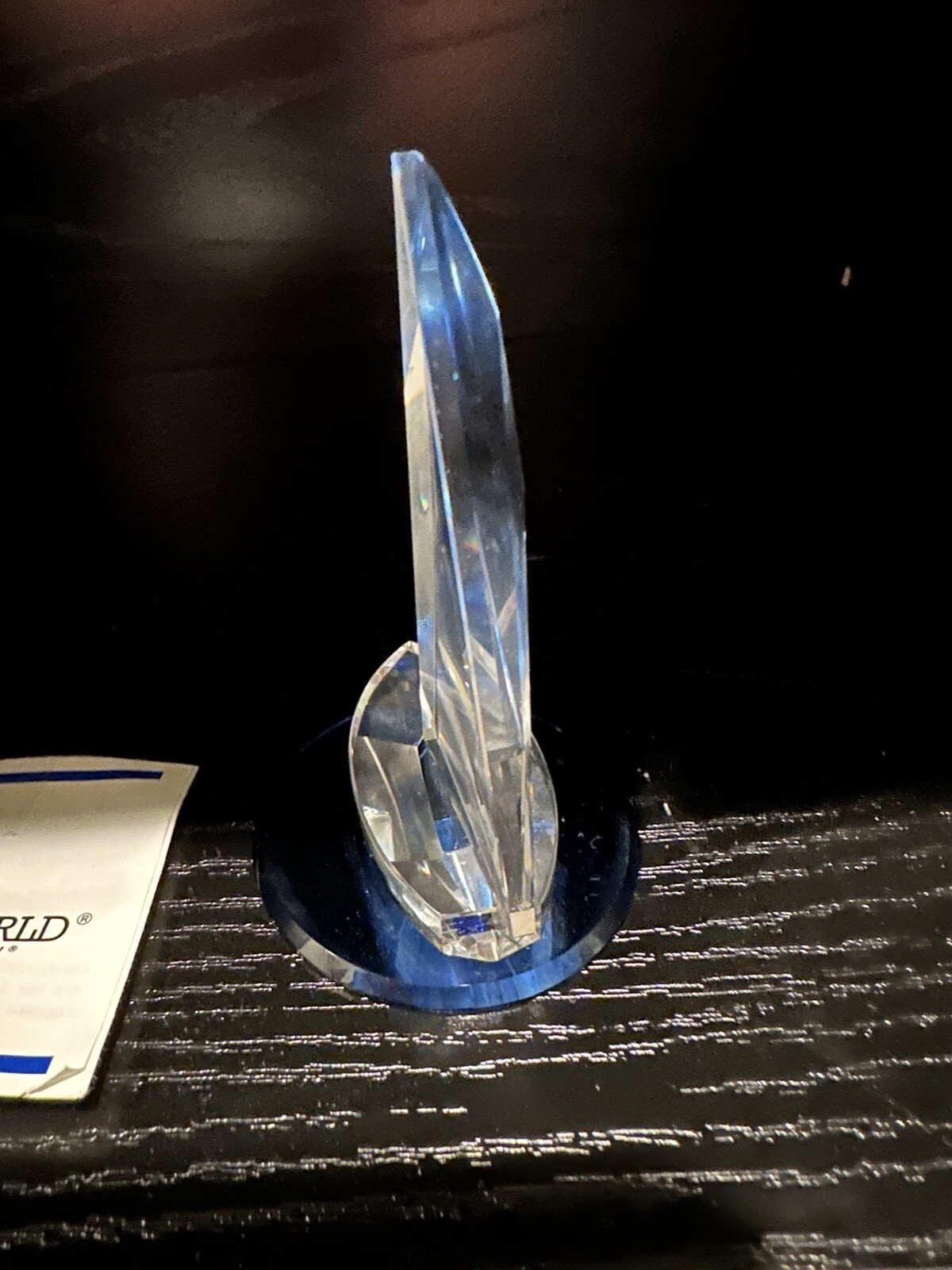 Crystal World Sailboat 3.25 inches Tall