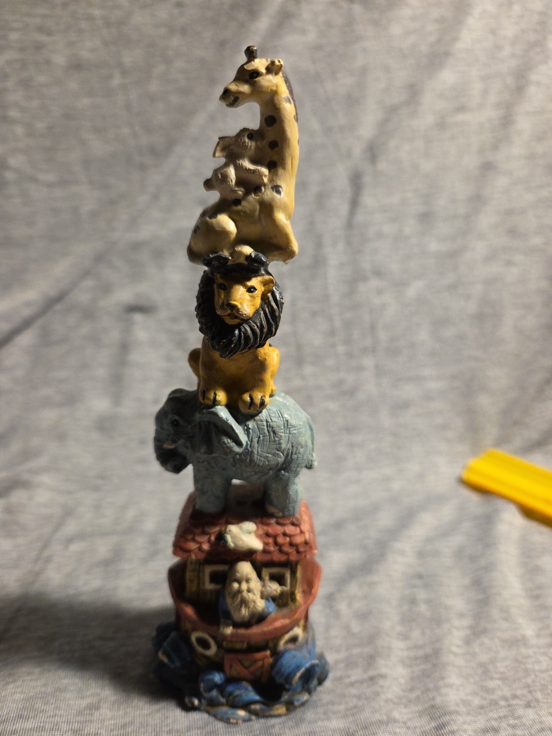 Noah’s Ark with Animals Stacked Biblical Resin Figurine 6″