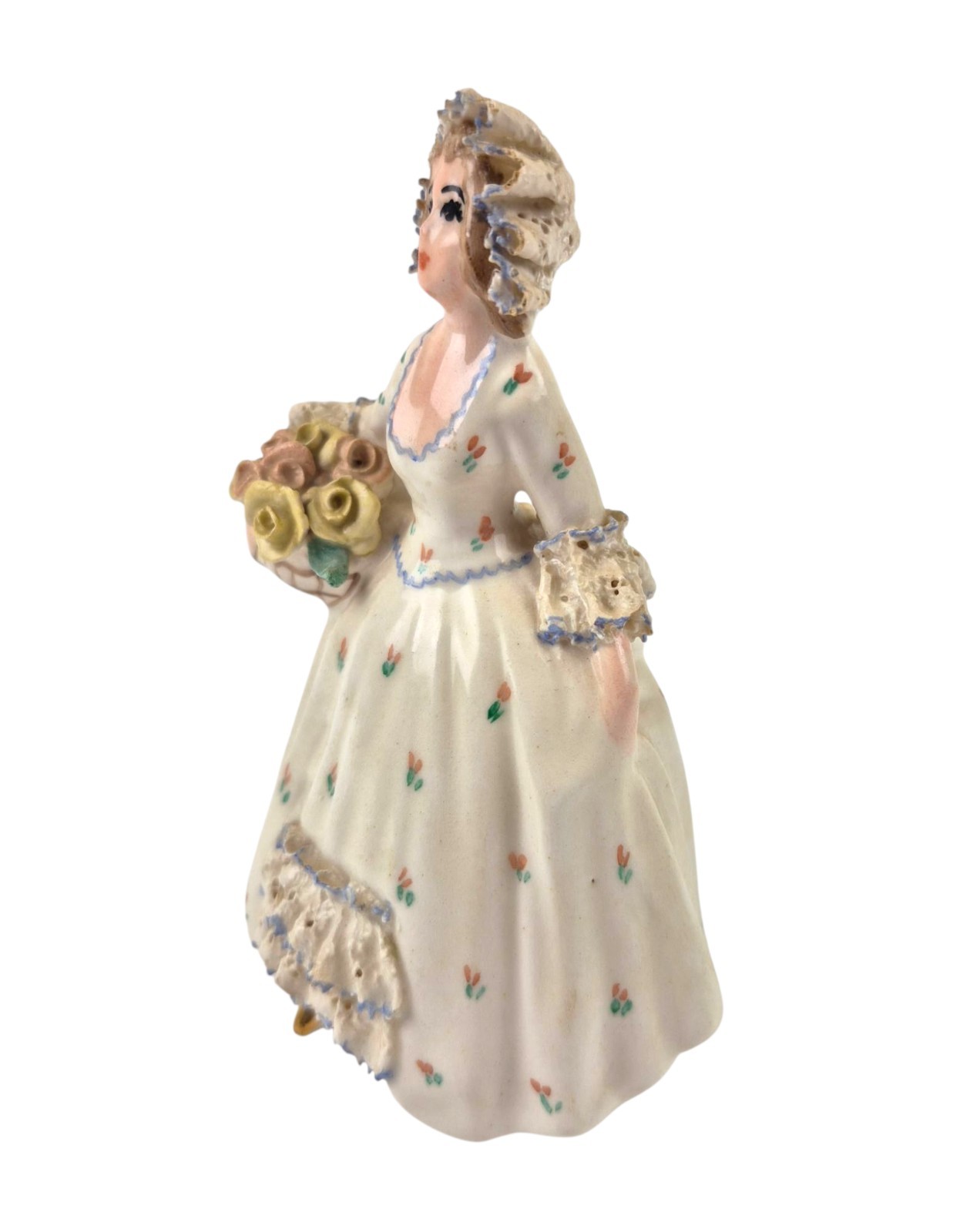 Vtg Bea & Bill Ceramics “Heirlooms of Tomorrow” White Lace Dress Lady Figurine
