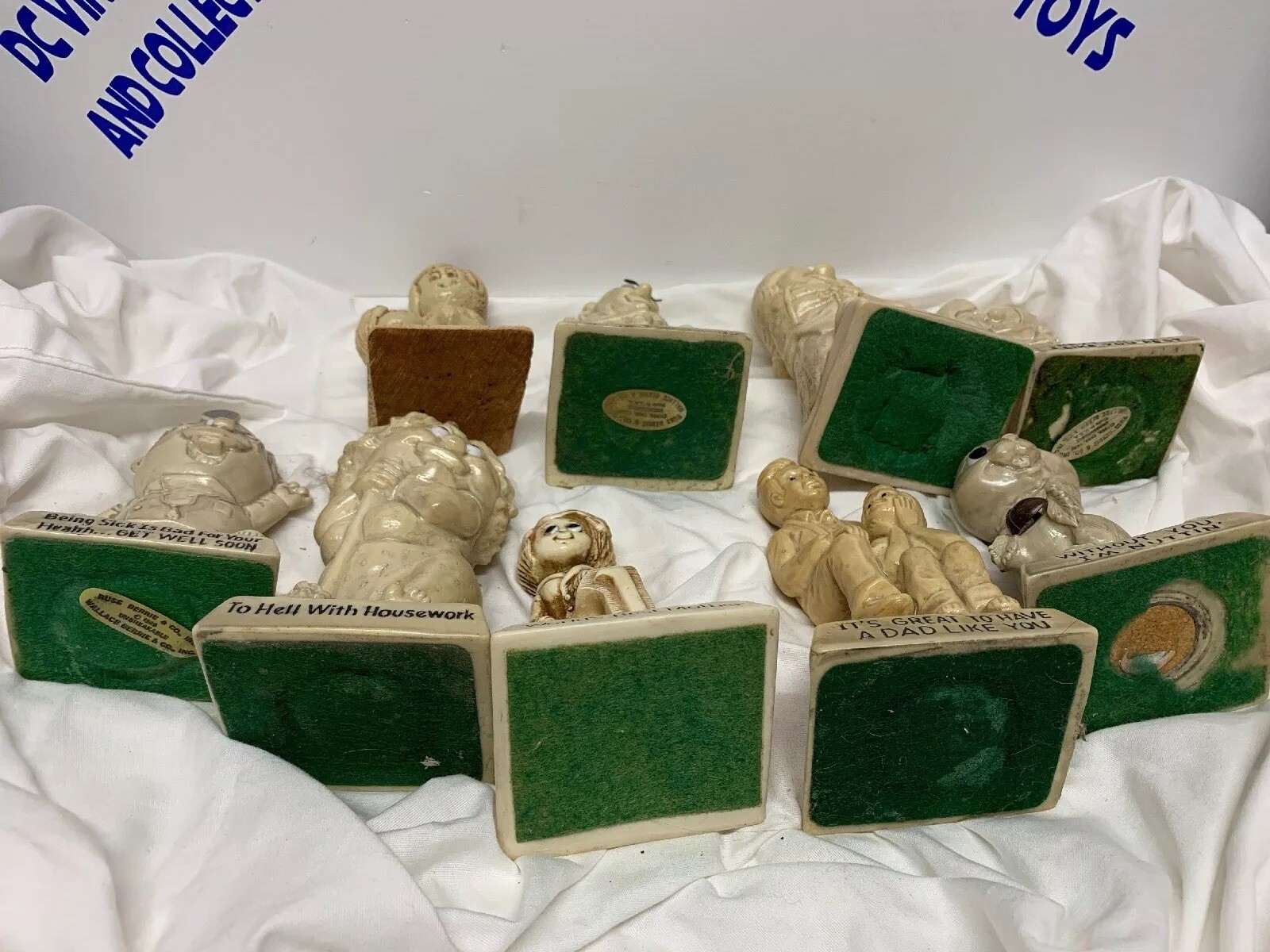 8 R. W. Berries Russ & Wallace Berrie Vintage Sillisculpt Figurines