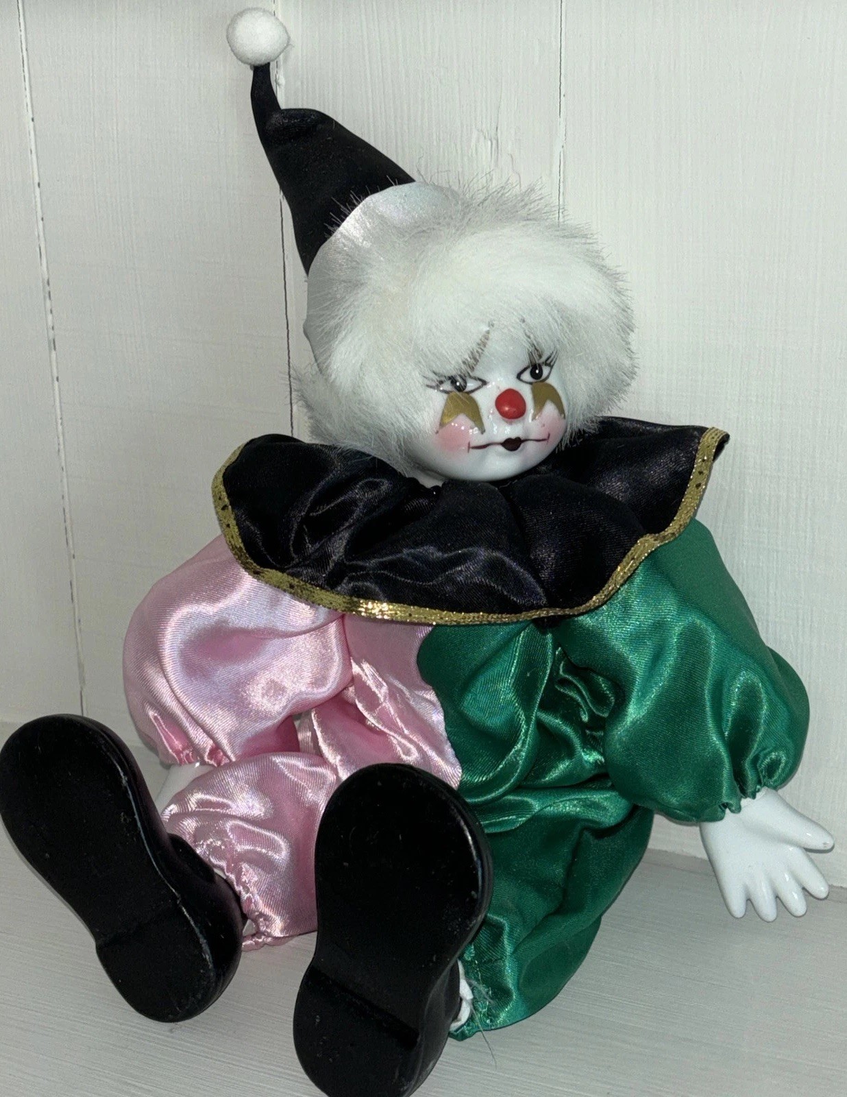 Vintage Porcelain Clown 12 Inches Good Condition. No Chips. K