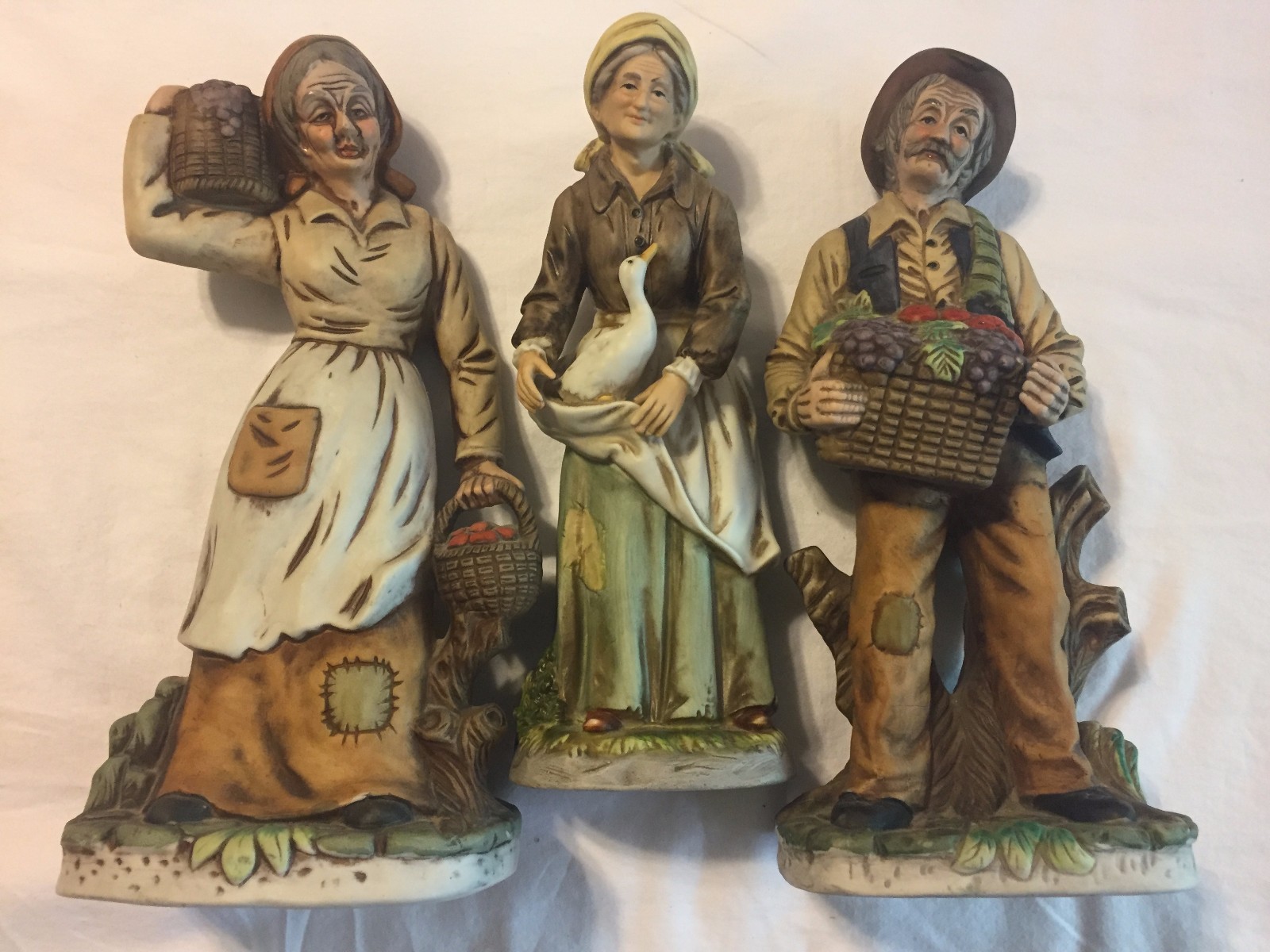 Vintage Antique ARDCO Old Man & Woman Figurine Figurines Farmers TF
