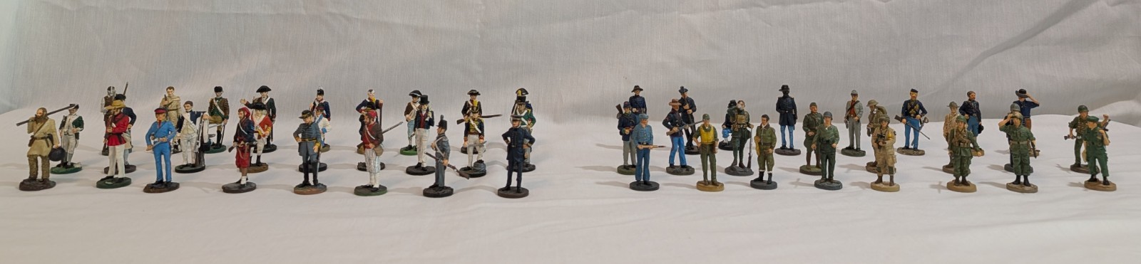 Franklin Mint Pewter – The American Fighting Men – 50 figures