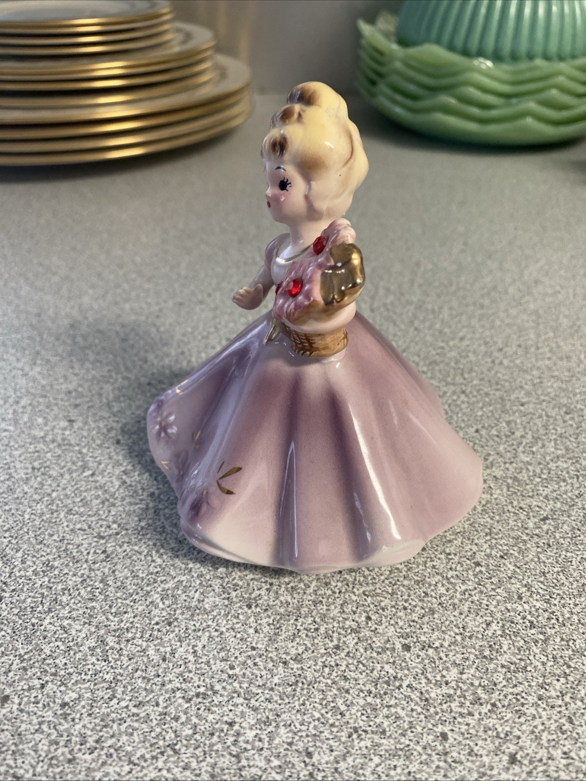 Vintage Josef Originals July Birthday Ruby 4” x 3.5” Birthstone Doll